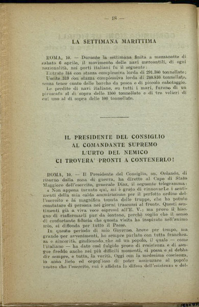 Il diario della nostra guerra : bollettini ufficiali dell'esercito e della marina